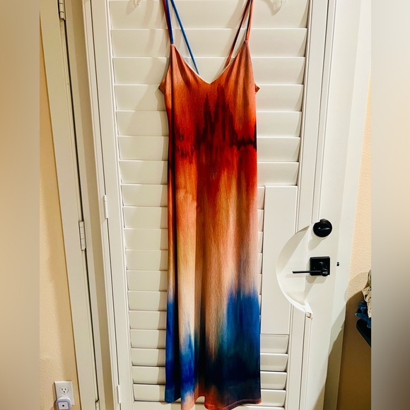 ZARA blue and orange tie due dress 💙🧡 - Picture 2 of 3